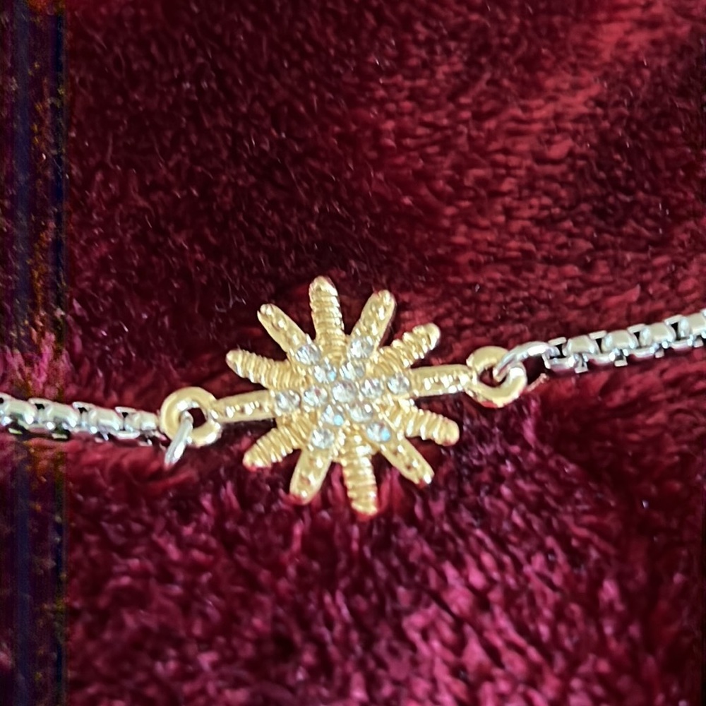 Natasha gold and silver embellished necklace - Picture 2 of 4